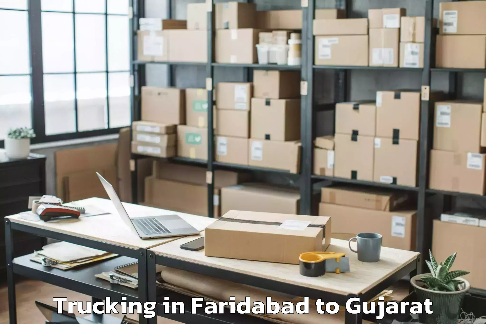 Leading Faridabad to Ahmedabad Airport Amd Trucking Provider